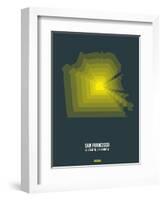 San Francisco Radiant Map 1-NaxArt-Framed Art Print