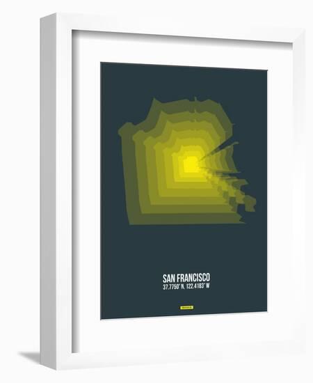 San Francisco Radiant Map 1-NaxArt-Framed Art Print