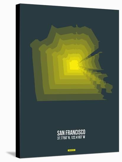 San Francisco Radiant Map 1-NaxArt-Stretched Canvas