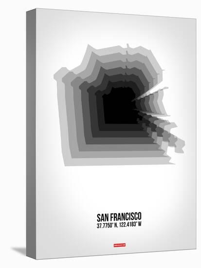 San Francisco Radiant Map 4-NaxArt-Stretched Canvas