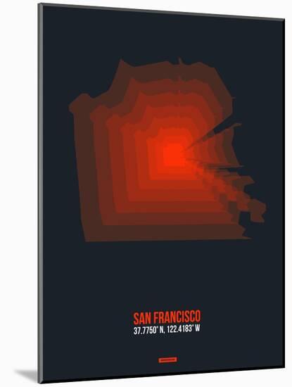 San Francisco Radiant Map 5-NaxArt-Mounted Art Print