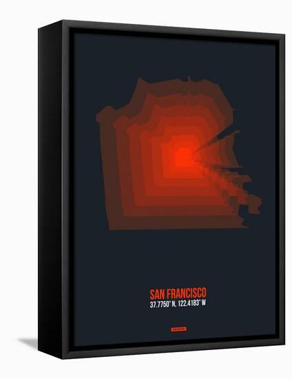 San Francisco Radiant Map 5-NaxArt-Framed Stretched Canvas