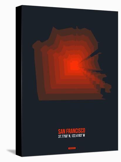 San Francisco Radiant Map 5-NaxArt-Stretched Canvas