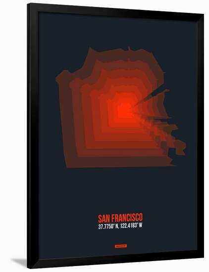 San Francisco Radiant Map 5-NaxArt-Framed Art Print