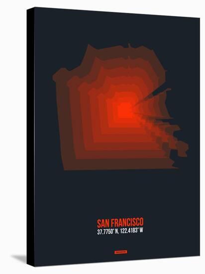 San Francisco Radiant Map 5-NaxArt-Stretched Canvas