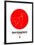 San Francisco Red Subway Map-NaxArt-Framed Art Print