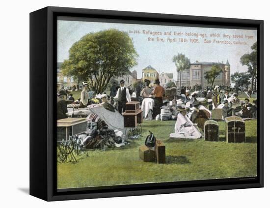 San Francisco, Refugees and Their Belongings Which They Saved from the Fire April 18th 1906-null-Framed Stretched Canvas