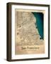 San Francisco Retro Map-Dionisis Gemos-Framed Giclee Print