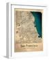 San Francisco Retro Map-Dionisis Gemos-Framed Giclee Print