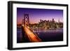 San Francisco Skyline and Bay Bridge at Sunset, California-IM_photo-Framed Photographic Print