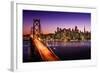 San Francisco Skyline and Bay Bridge at Sunset, California-IM_photo-Framed Photographic Print