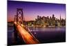 San Francisco Skyline and Bay Bridge at Sunset, California-IM_photo-Mounted Photographic Print