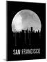 San Francisco Skyline Black-null-Mounted Art Print