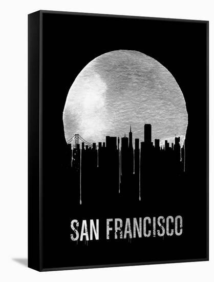 San Francisco Skyline Black-null-Framed Stretched Canvas