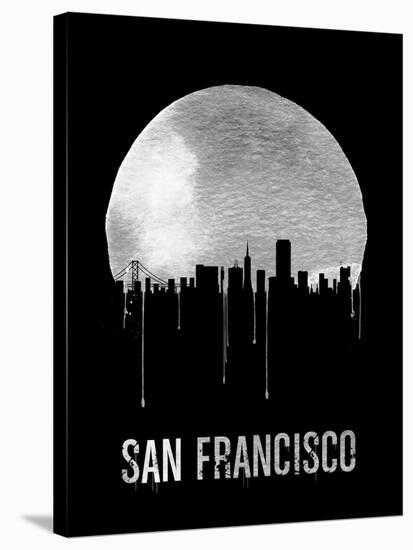 San Francisco Skyline Black-null-Stretched Canvas