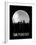 San Francisco Skyline Black-null-Framed Art Print