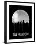 San Francisco Skyline Black-null-Framed Art Print