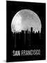 San Francisco Skyline Black-null-Mounted Art Print