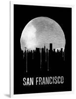 San Francisco Skyline Black-null-Framed Art Print
