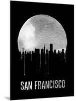 San Francisco Skyline Black-null-Mounted Art Print