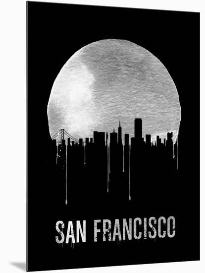 San Francisco Skyline Black-null-Mounted Art Print