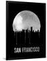 San Francisco Skyline Black-null-Framed Art Print