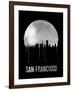 San Francisco Skyline Black-null-Framed Art Print