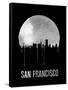 San Francisco Skyline Black-null-Framed Stretched Canvas