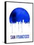 San Francisco Skyline Blue-null-Framed Stretched Canvas
