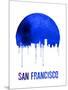 San Francisco Skyline Blue-null-Mounted Art Print