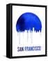 San Francisco Skyline Blue-null-Framed Stretched Canvas