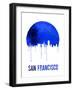San Francisco Skyline Blue-null-Framed Art Print