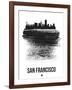 San Francisco Skyline Brush Stroke - Black-NaxArt-Framed Art Print