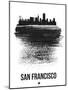 San Francisco Skyline Brush Stroke - Black-NaxArt-Mounted Art Print