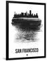 San Francisco Skyline Brush Stroke - Black-NaxArt-Framed Art Print