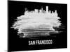 San Francisco Skyline Brush Stroke - White-NaxArt-Mounted Art Print