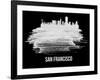 San Francisco Skyline Brush Stroke - White-NaxArt-Framed Art Print