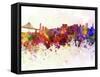 San Francisco Skyline in Watercolor Background-paulrommer-Framed Stretched Canvas