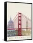 San Francisco Skyline Poster-paulrommer-Framed Stretched Canvas