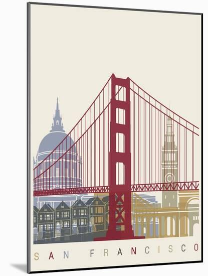 San Francisco Skyline Poster-paulrommer-Mounted Art Print