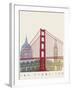 San Francisco Skyline Poster-paulrommer-Framed Art Print