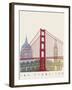 San Francisco Skyline Poster-paulrommer-Framed Art Print