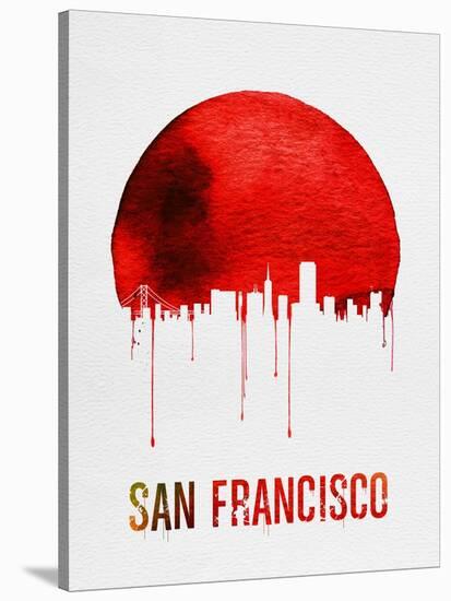 San Francisco Skyline Red-null-Stretched Canvas