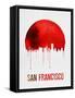 San Francisco Skyline Red-null-Framed Stretched Canvas