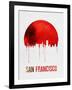 San Francisco Skyline Red-null-Framed Art Print