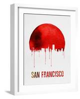 San Francisco Skyline Red-null-Framed Art Print