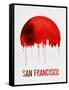 San Francisco Skyline Red-null-Framed Stretched Canvas