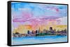 San Francisco Skyline Waterfront with Coit Tower-Markus Bleichner-Framed Stretched Canvas