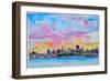 San Francisco Skyline Waterfront with Coit Tower-Markus Bleichner-Framed Premium Giclee Print