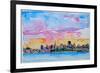 San Francisco Skyline Waterfront with Coit Tower-Markus Bleichner-Framed Art Print